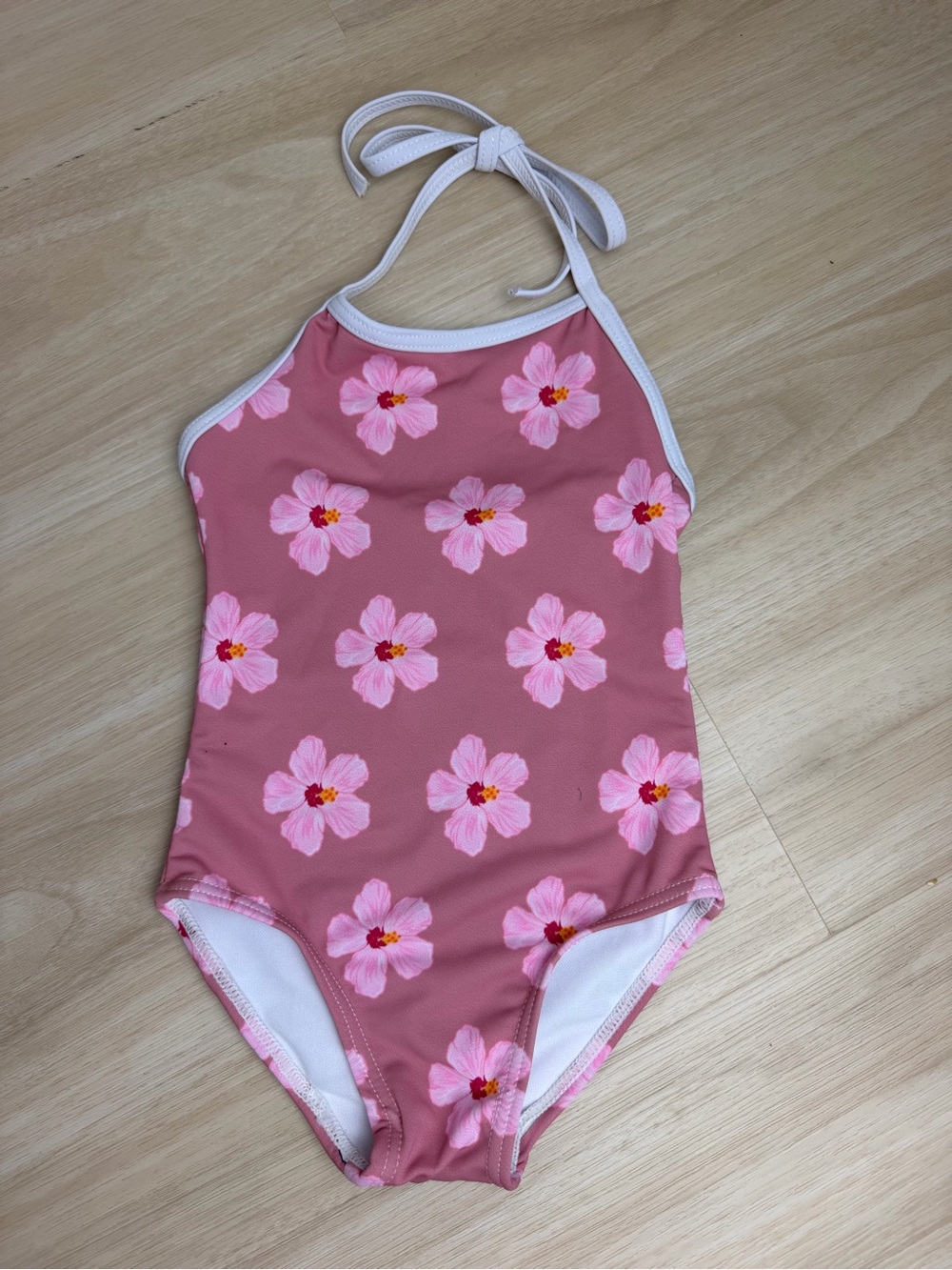 the tiny wahine Kauai Hawaii Hibisus Swimsuit girls size 2